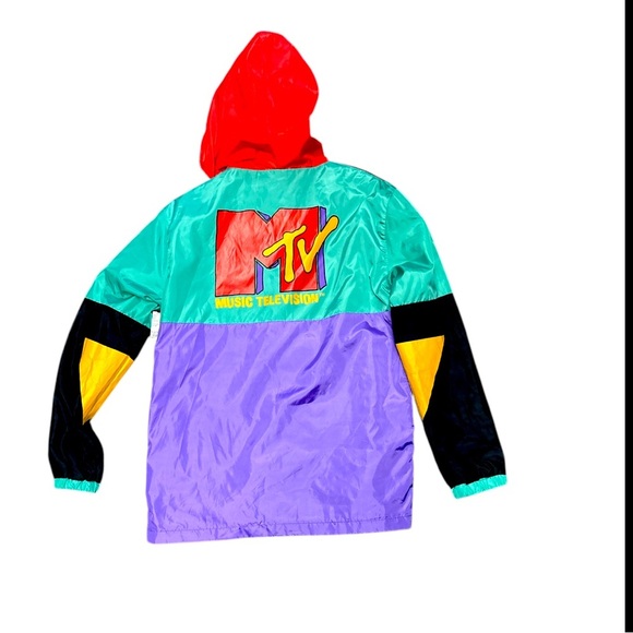 MTV Retro Colorful Windbreaker Jacket - Picture 1 of 2